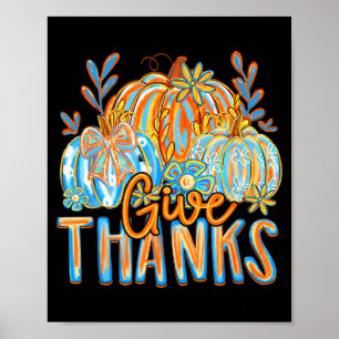 Poster Coquette Rendez Grâce Floral Fête de Thanksgiving