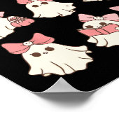 Poster Coquette rose Bow mignonne Ghost Halloween Mers Éf (Coin)