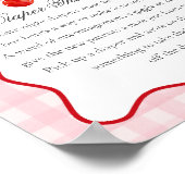 Poster Coquette rose rose cerise Pensées de couche (Coin)