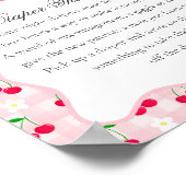 Poster Coquette rose rose cerise Pensées de couche (Coin)