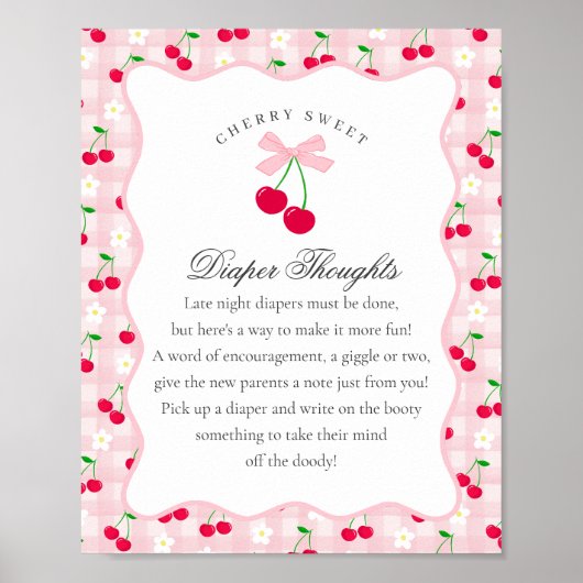 Poster Coquette rose rose cerise Pensées de couche (Devant)