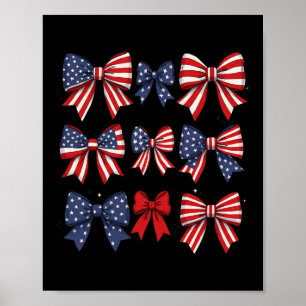 Poster Coquette Rouge Blanc Et Bleu Patriotique Vaches Re