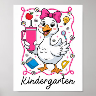 Poster Coquette Silly Goose Kindergarten Kid Girl 1er Jou