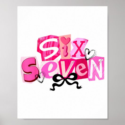 Poster Coquette Six Sept Valentin Citation Drôle 67 Meme (Devant)