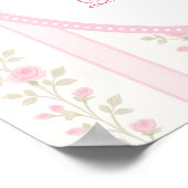 Poster Coquette Sweet 16 Rose Bow Bienvenue (Coin)