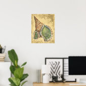 Poster Coquillage Brown et vert (Bureau à domicile)
