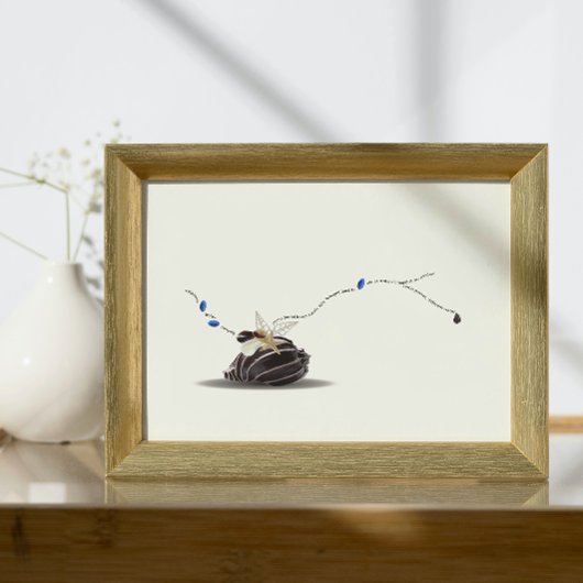 Poster Coquillage et collage d'ivoire