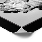 Poster Coquillage noir et blanc Tropical Printable Art (Coin)