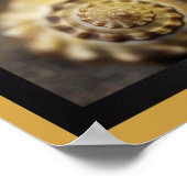 Poster Coquillage noir et or Tropical Printable Art (Coin)