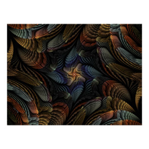Poster Coquillages Abstraits