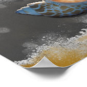 Poster Coquillages d'or et de blanc Tropical Printable Ar (Coin)