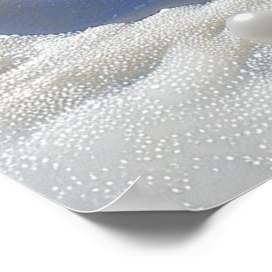 Poster Coquillages Iridescente Starfish Sable blanc (Coin)