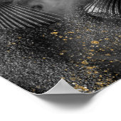 Poster Coquillages noirs et sable Tropical Printable Art (Coin)