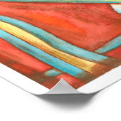 Poster Coquillages Rustiques Orange (Coin)