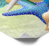 Poster Coquillages, Starfish et Coral BEACH S'IL VOUS PLA (Coin)