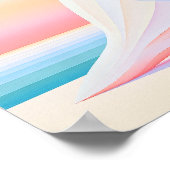 Poster Coquille de conque à rayures ombrées pastel (Coin)