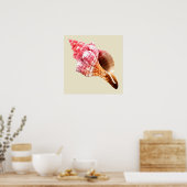 Poster Coquille de conque de sable rose (Cuisine)