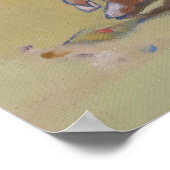 Poster Coquille de garçon de plage de sable à la recherch (Coin)