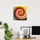 Poster Coquille de pêche brillante (Bureau à domicile)