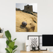 Poster Coquille et tour, Gozo (Bureau à domicile)