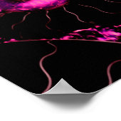 Poster Coquille rose Nautilus, géométrie effrayée (Coin)