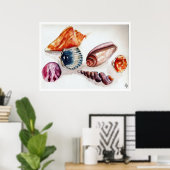 Poster Coquilles d'été (Bureau à domicile)