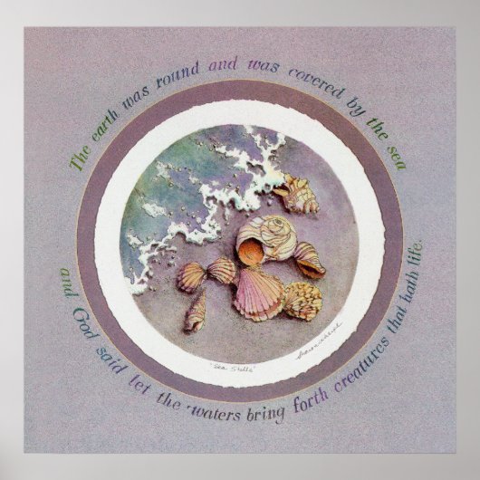 Poster COQUILLES MARINES par SHARON SHARPE (Devant)