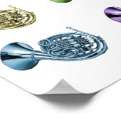 Poster Cor d'harmonie en forme d'arc-en-ciel Instrument d (Coin)