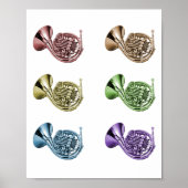 Poster Cor d'harmonie en forme d'arc-en-ciel Instrument d (Devant)