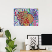 Poster "Corail" Art Abstrait 28x20 (Bureau à domicile)