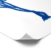 Poster Corail bleu mer Imprimer #3 Décor Art Plage (Coin)