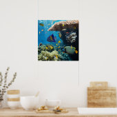 Poster Corail et poissons en Mer Rouge, Egypte (Cuisine)
