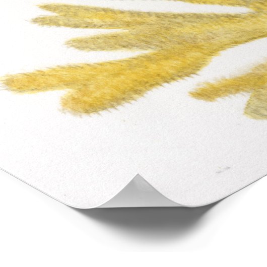 Poster Corail jaune (Coin)