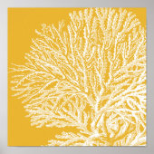 Poster Corail jaune et blanc (Devant)