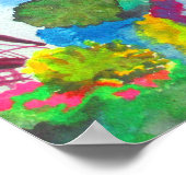 Poster Corail reef Grande barrière récif aquarelle art (Coin)