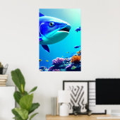 Poster Corail Reef - Toile Art Imprimer (Bureau à domicile)