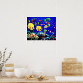Poster Corail sous-marin et poissons tropicaux (Cuisine)