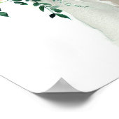 Poster Corail Whimsical, Bouquet en cascade nuptiale 2, (Coin)