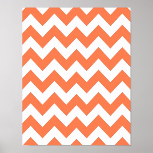 Poster Coral Bold Chevron (Devant)