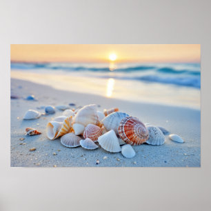 Poster Coral Océan Mer Nature Bleu Turquoise Plage d'eau