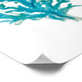 Poster Coral Reef Peint Plage Turquoise Décor Mur Art (Coin)