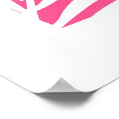 Poster Coral rose, blanc Feuille de palme acrylique (Coin)