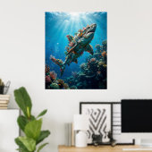 Poster Coral Shark Reef Fantasy Decor (Bureau à domicile)
