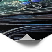 Poster Corbeau avec plumes d'Iridescente dans la forêt en (Coin)