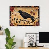 Poster Corbeau d'automne (Bureau à domicile)
