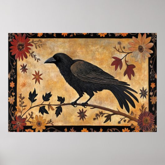 Poster Corbeau d'automne (Devant)