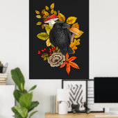 Poster Corbeau d'automne (Bureau à domicile)