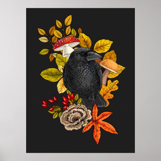 Poster Corbeau d'automne (Devant)
