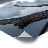 Poster Corbeau de nuit orageux avec superposition géométr (Coin)