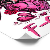 Poster Corbeau drôle F-caw-f Saint Valentin Oiseau noir F (Coin)